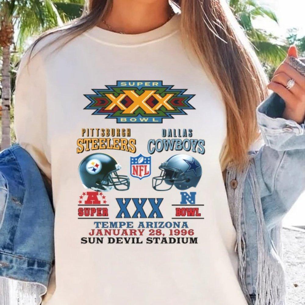 1998 Super Bowl Steelers Vs Cowboys Retro Football Fan Unisex T-Shirt